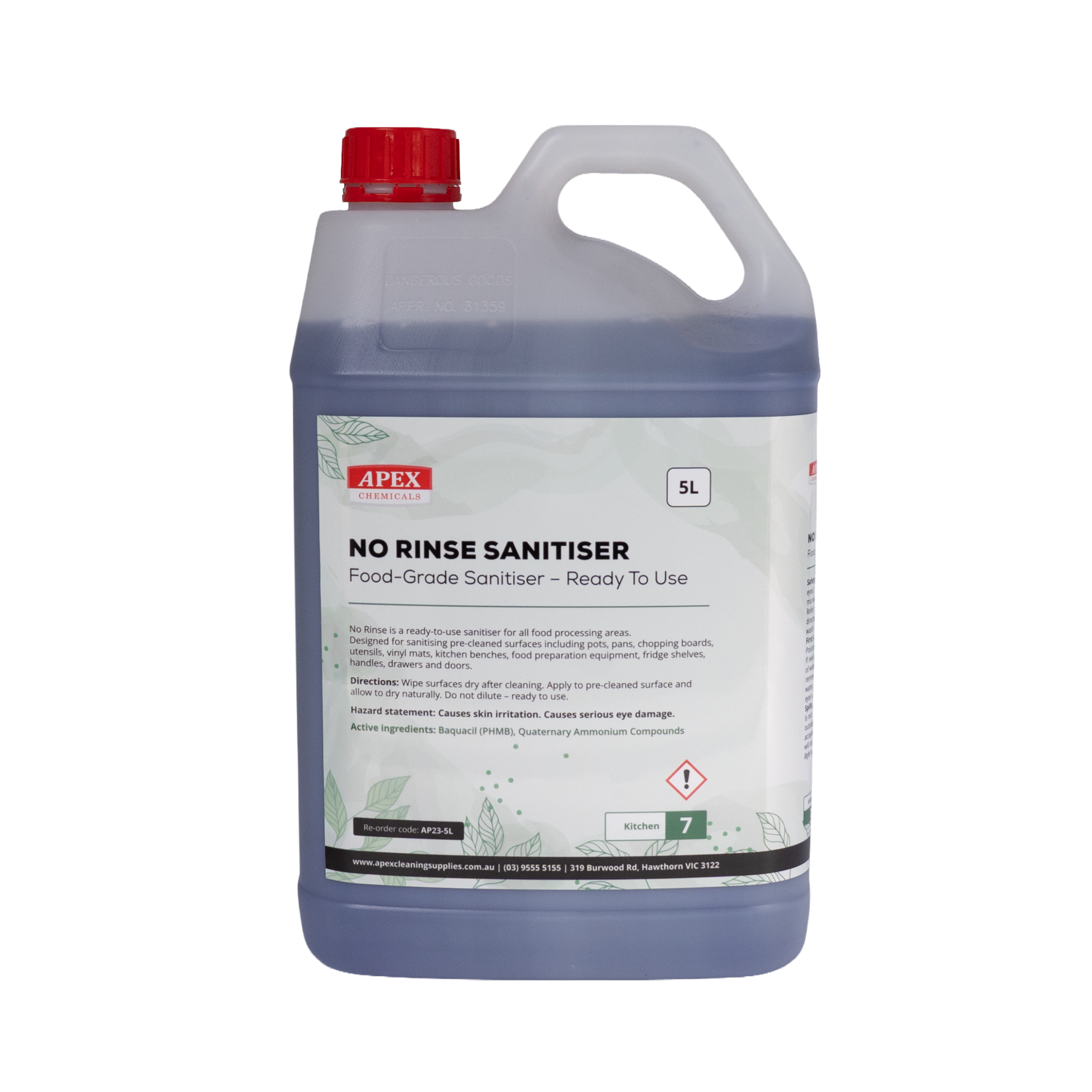 No Rinse | Food Grade Surface Sanitiser