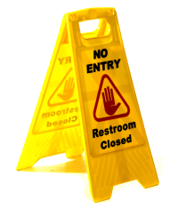 no entry restroom sign