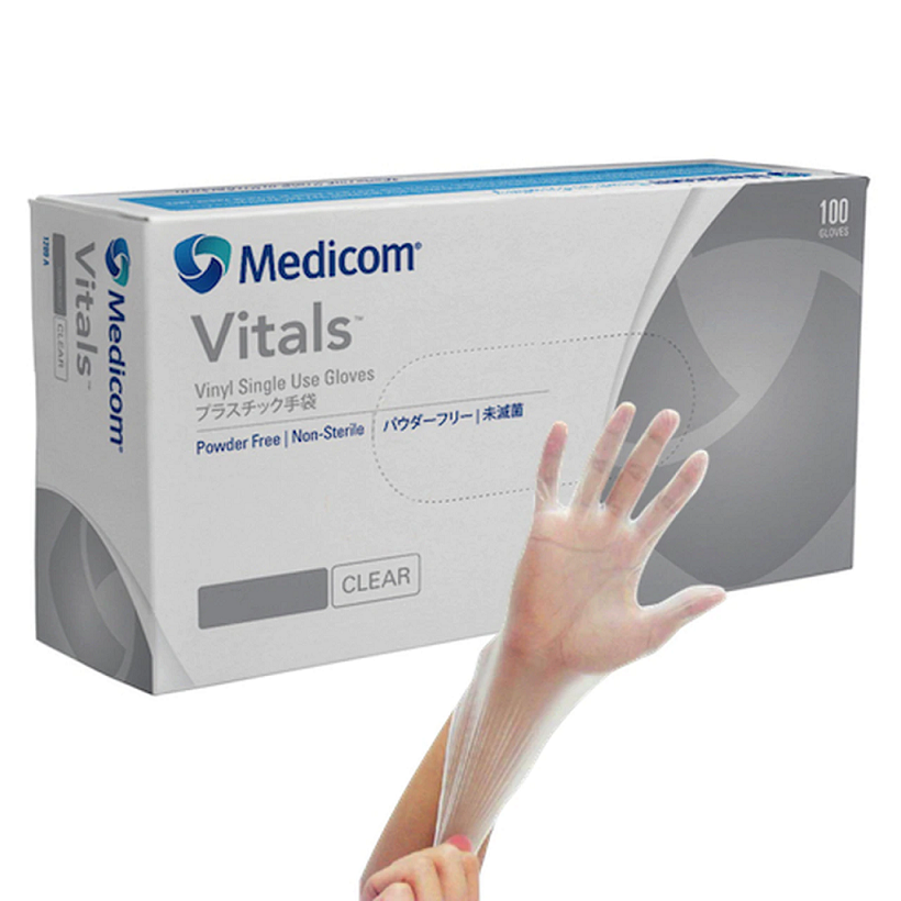Medicom SafeTouch Clear Vinyl Gloves