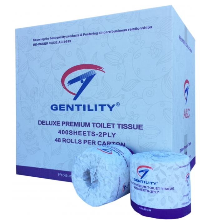 gentility toilet tissue rolls