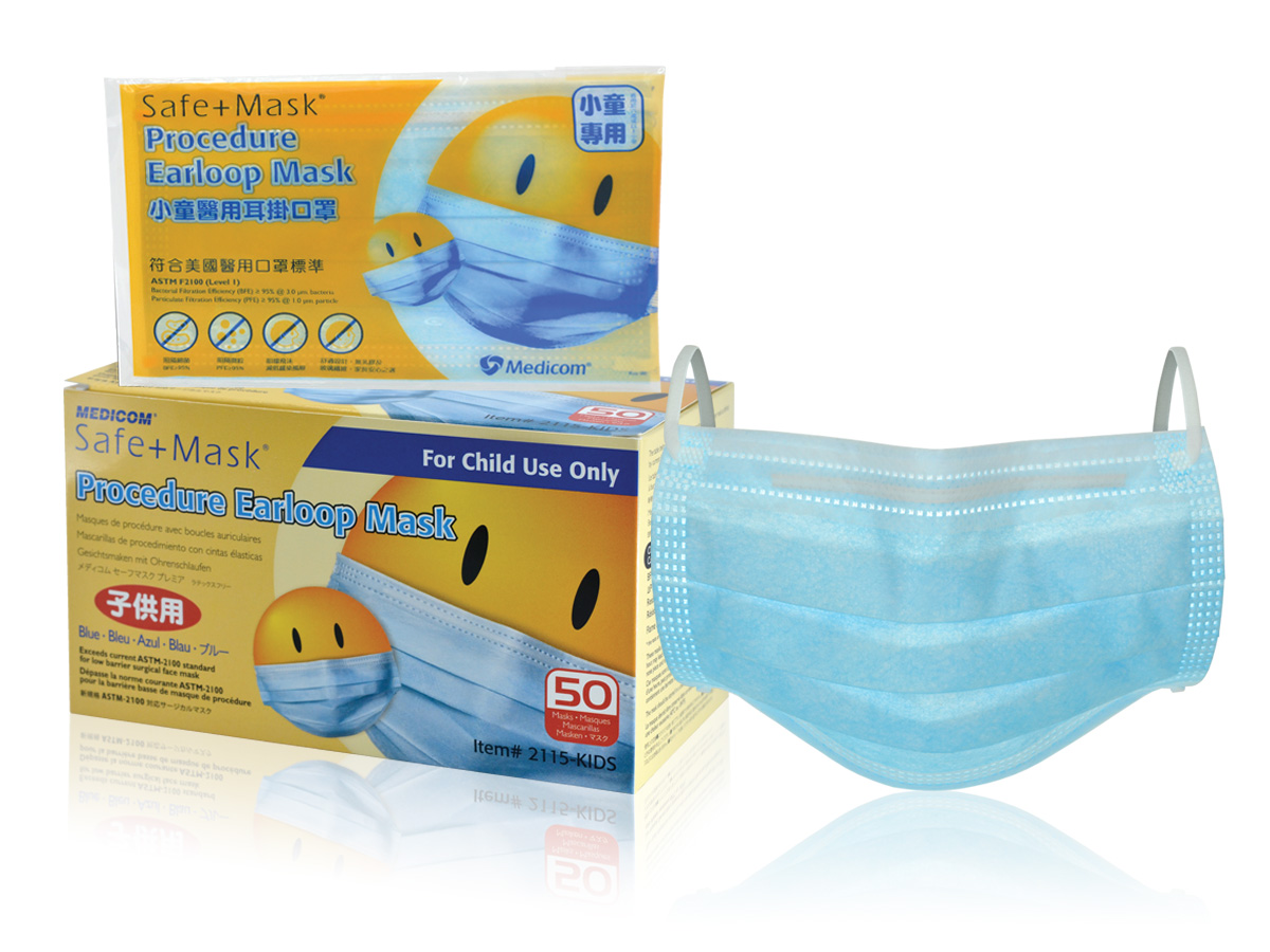 SAFE+MASK Procedure Child Earloop Mask