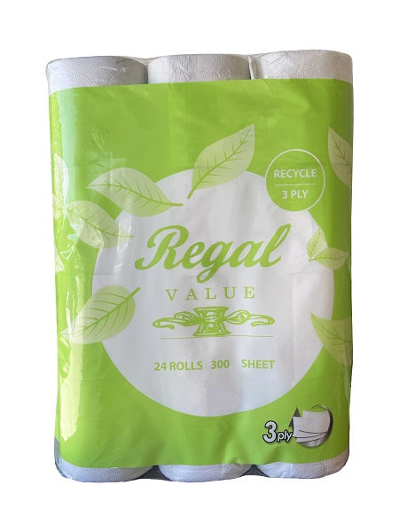 Regal Recycled Toilet Roll 3Ply 300 Sheets
