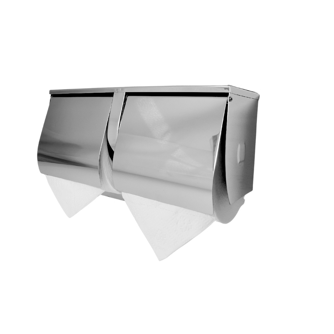 Dolphy Stainless Steel Toilet Roll Holder with Shelf