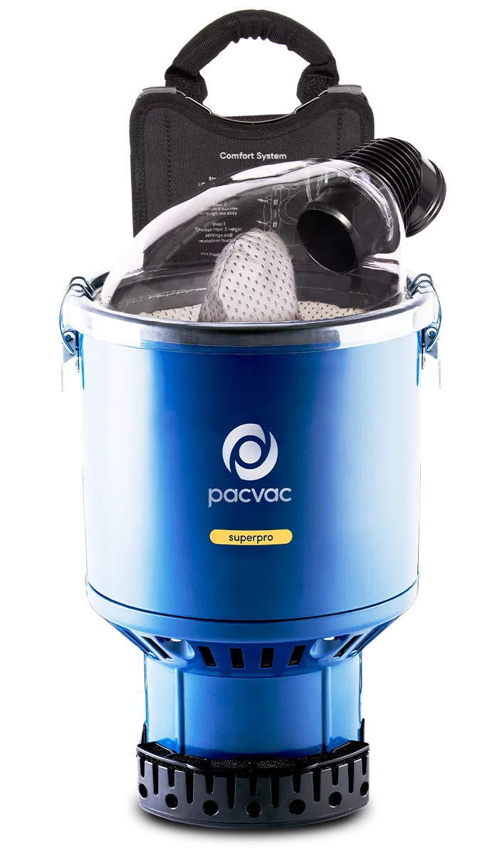 PACVAC Superpro 700 commercial backpack vacuum - 1000W
