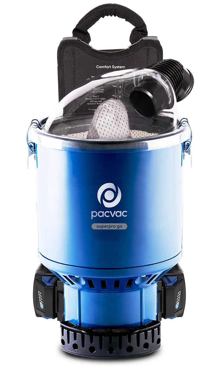 PACVAC Superpro battery 700 advanced commercial cordless backpack vacuum