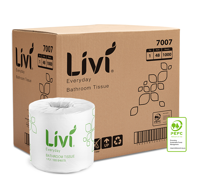 Livi Everyday Toilet Tissue 1 Ply 1000 Sheets
